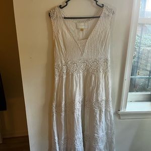 White Lace Leifsdottir MIDI Dress. Sz 8